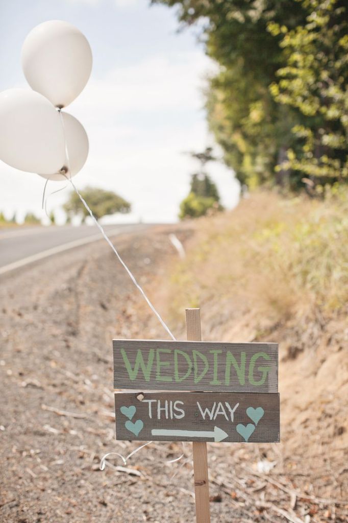 rustic wedding sign for a outdoor wedding
