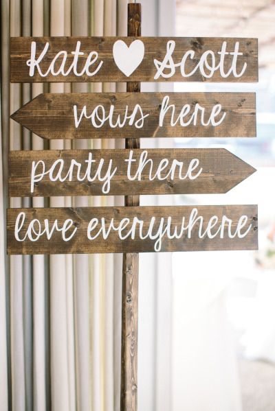 rustic wedding sign ideas