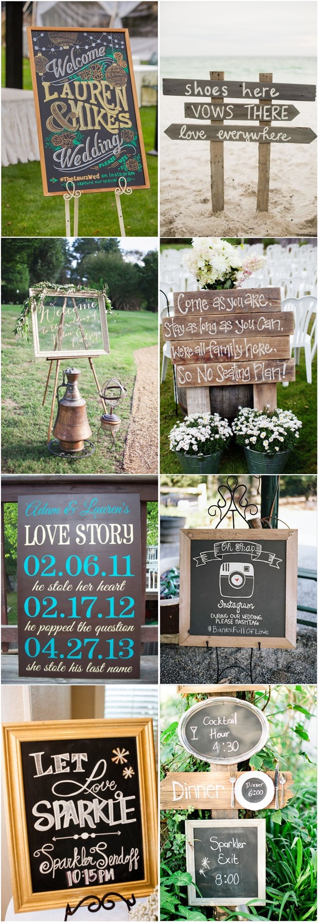 rustic wedding signs-rustic wedding decor ideas