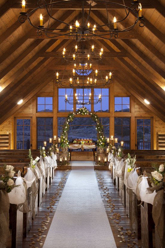 rustic winter wedding aisle ideas