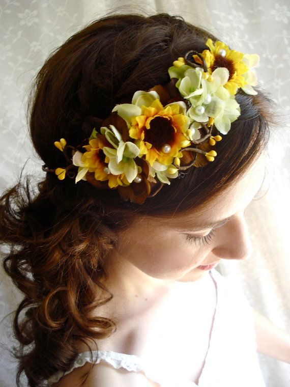 sunflower autumn head wreath