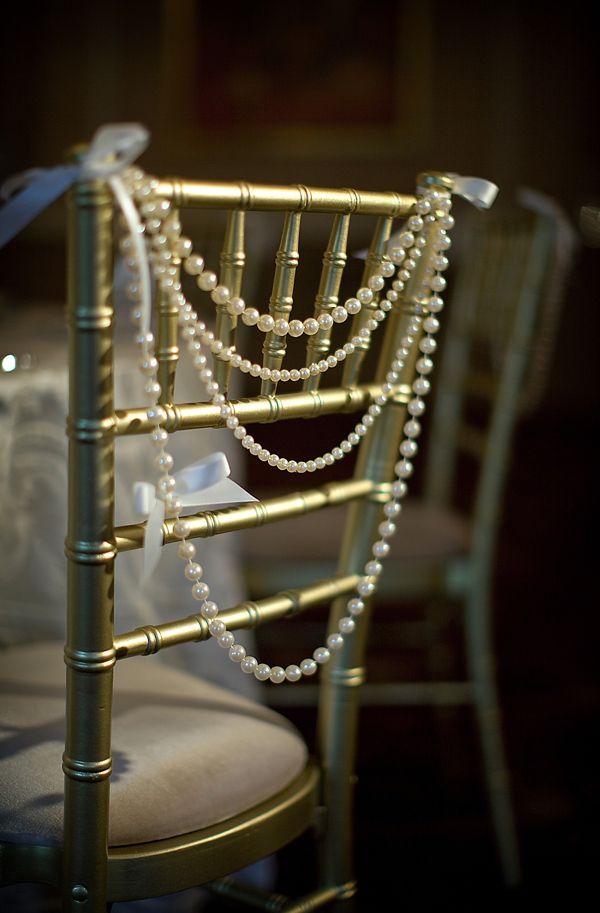 vinatge pearl decorate chairs