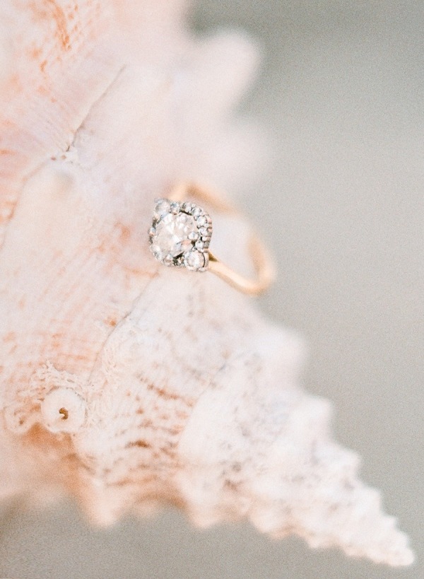 vintage rose gold diamond engagement ring for her
