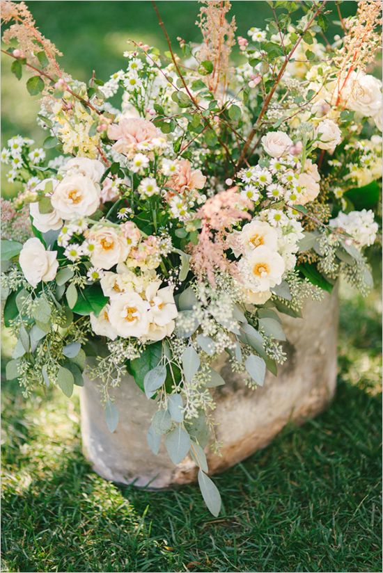 wildflower wedding arrangement