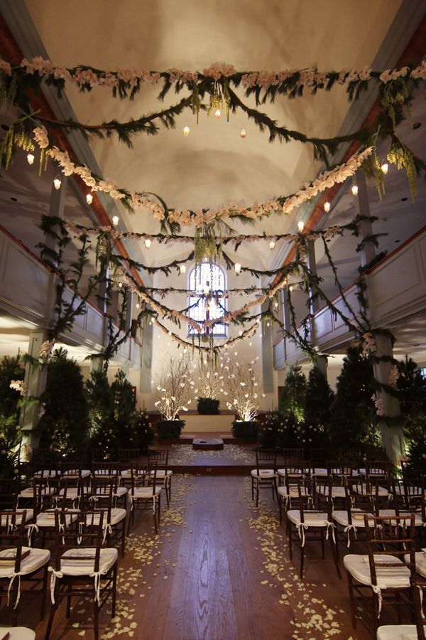 winter wedding aisle ideas