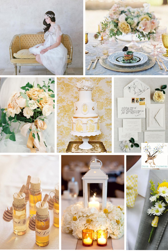 yellow fall wedding colors- Oak Buff Wedding Color Ideas