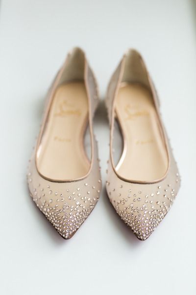 blush wedding flats