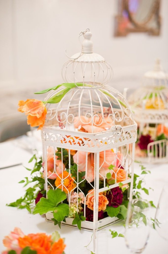 Birdcage wedding centerpieces