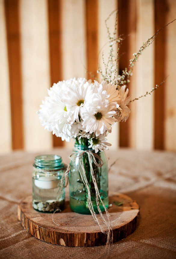 Budget Country Wedding Centerpiece Ideas