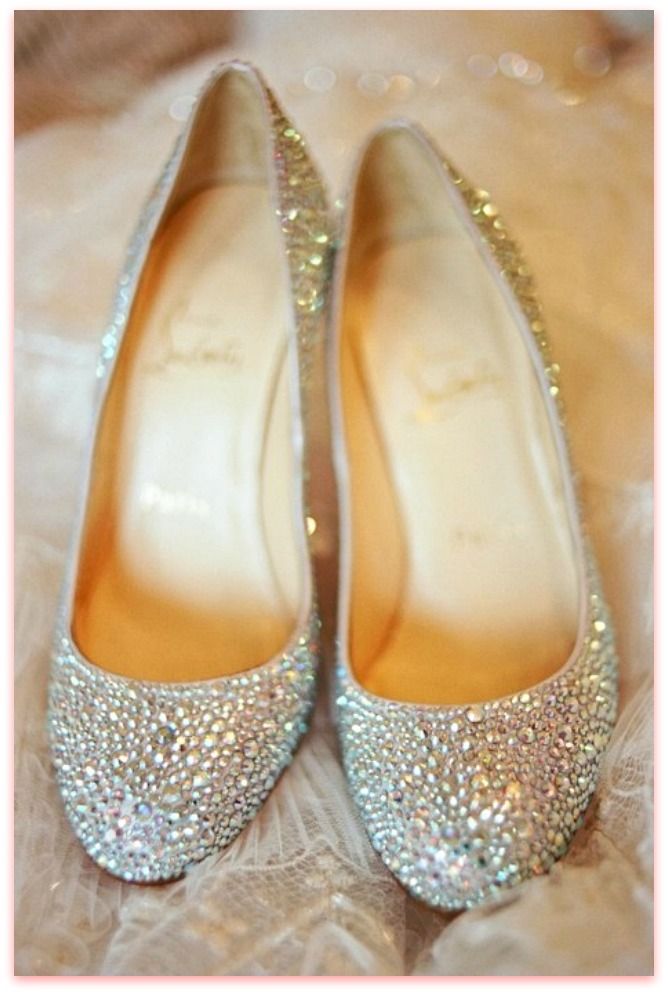 silver sparkly flat wedding shoes