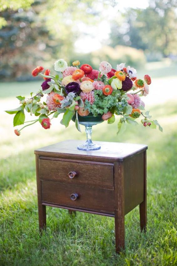 Dahlia & Ranunculus Wedding Flowers