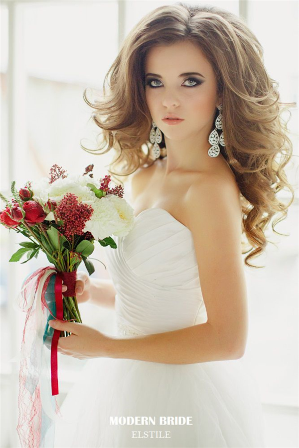 Down Wedding Hairstyle for Long Hair 11