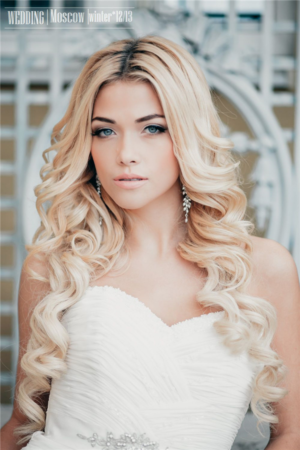 Down Wedding Hairstyles for Long Hair 4