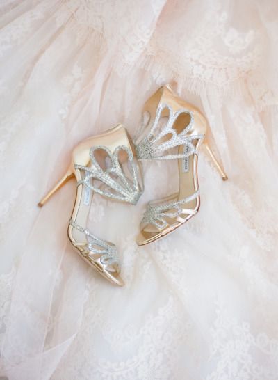 Gold & silver gorgeous bridal shoes