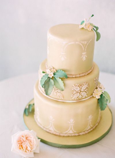 Gold wedding cake