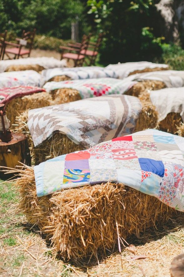 Hay For Seats At Wedding