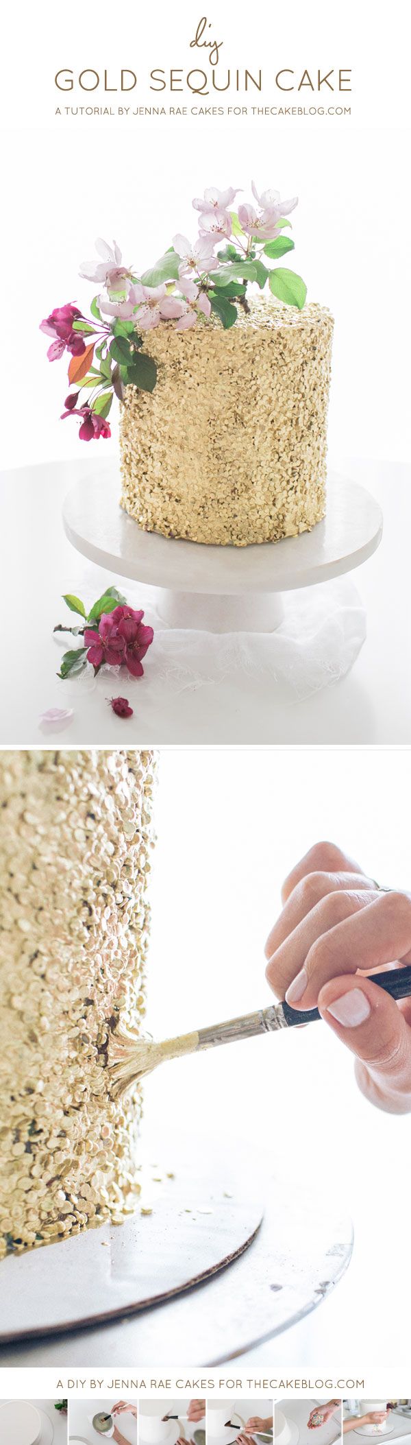 How to make a Gold Sequin Cake