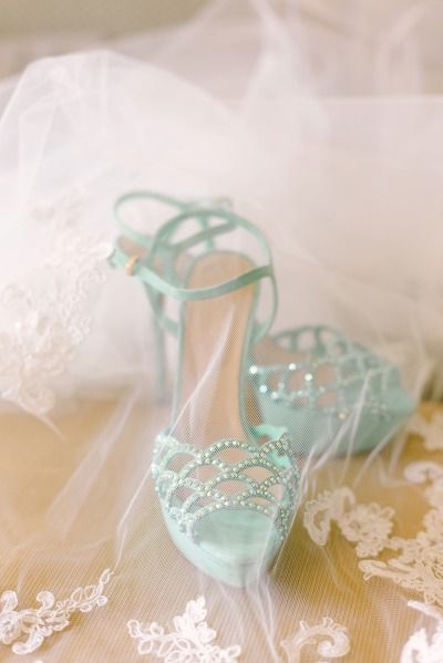 Mint Mermaid Beach Wedding shoes