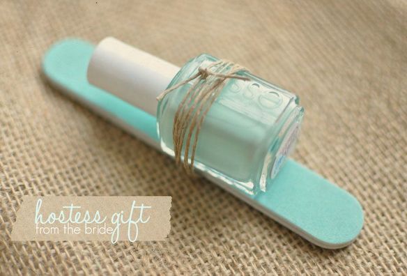 Mint Polish Bridal shower party favors