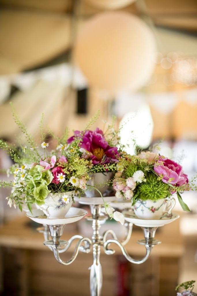 Mix Match Teacup Candelabra Wedding Decor Ideas