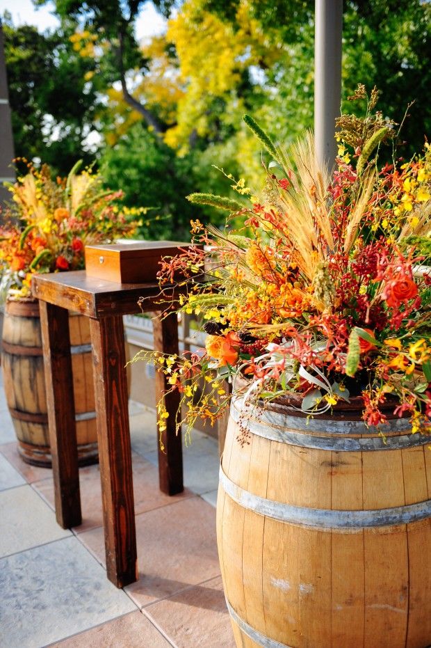 Modern Rustic Fall Wine Barrel Wedding Ideas