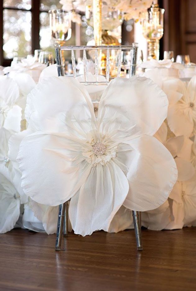 Oversized White Flowers Wedding Decor