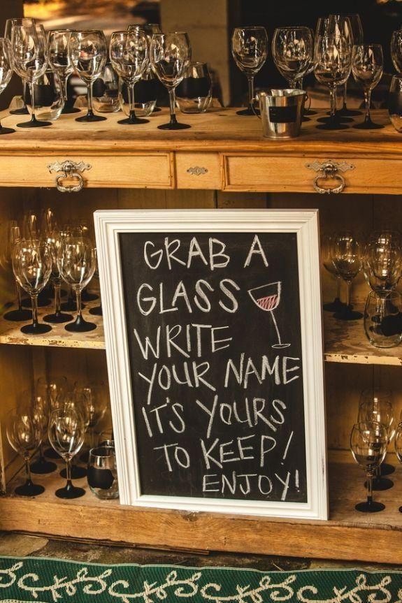 Personalize your guests' dining experience by having them write their names on a wine glass that they can keep long after they've finished their drink