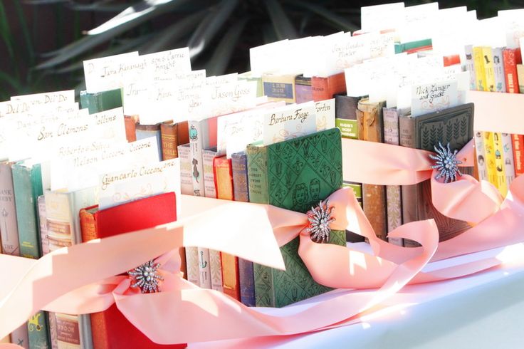 Second-Hand Books as Wedding Favors