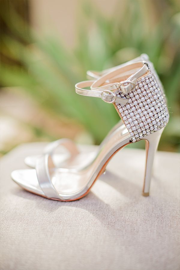 Silver wedding shoes