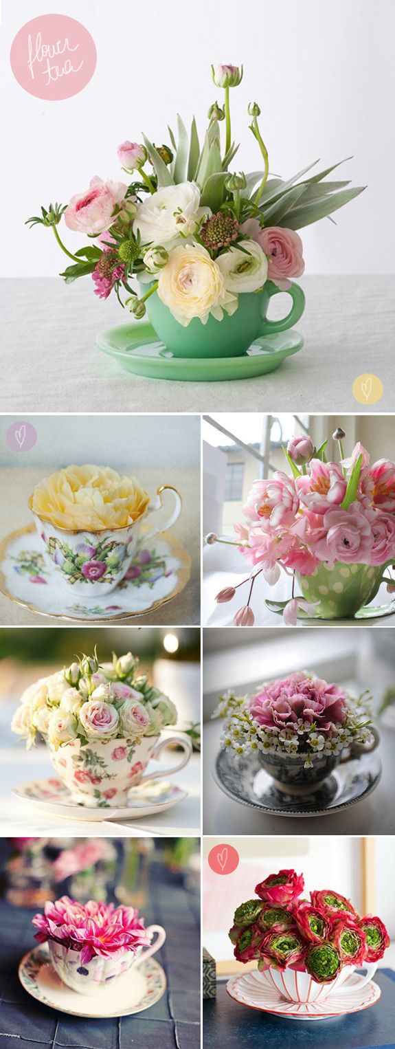Teacup floral arrangements