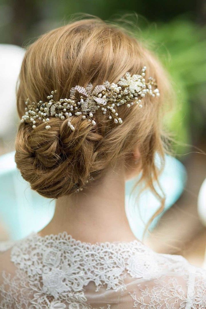 Twisted & braided wedding hairstyle