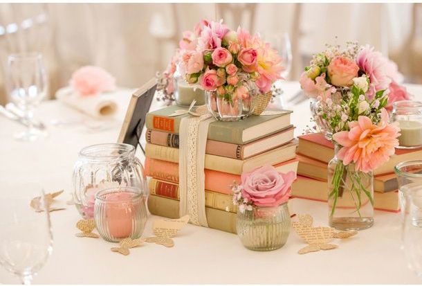 Wedding Decor Inspiration- Antique Book Centerpieces