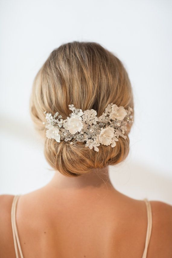 Wedding Lace Head Piece Pearl Beaded Lace Headband