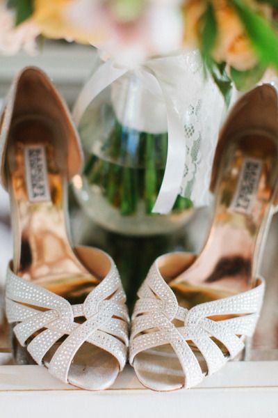 White wedding shoes