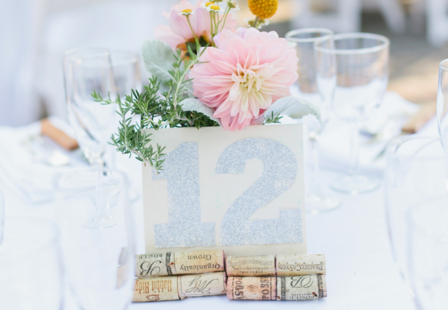 Wine Cork Table Number Sign