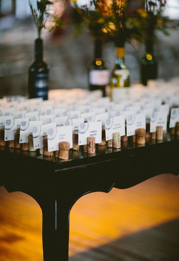 Wine cork table number ideas