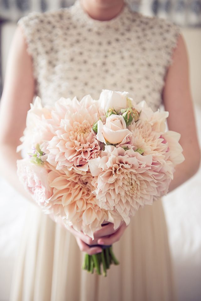 blush Dahlia Wedding Bouquet