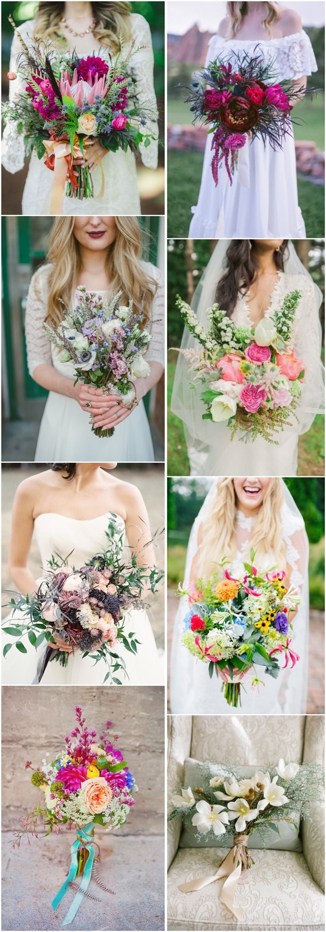 bohemian wedding bouquet ideas-boho wedding ideas