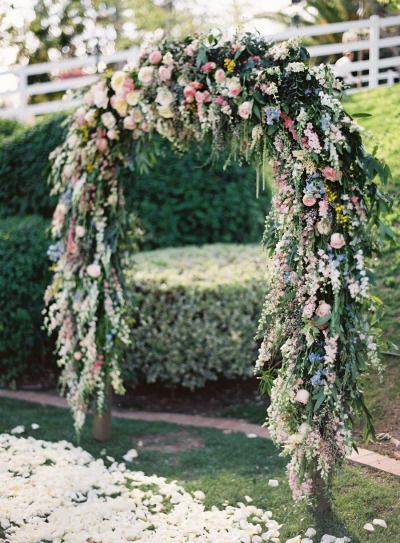 boho floral wedding arch