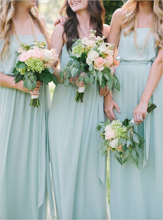 boho mint bridesmaid dresses