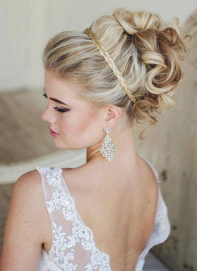 braided updo hairstyle for wedding from Elstile