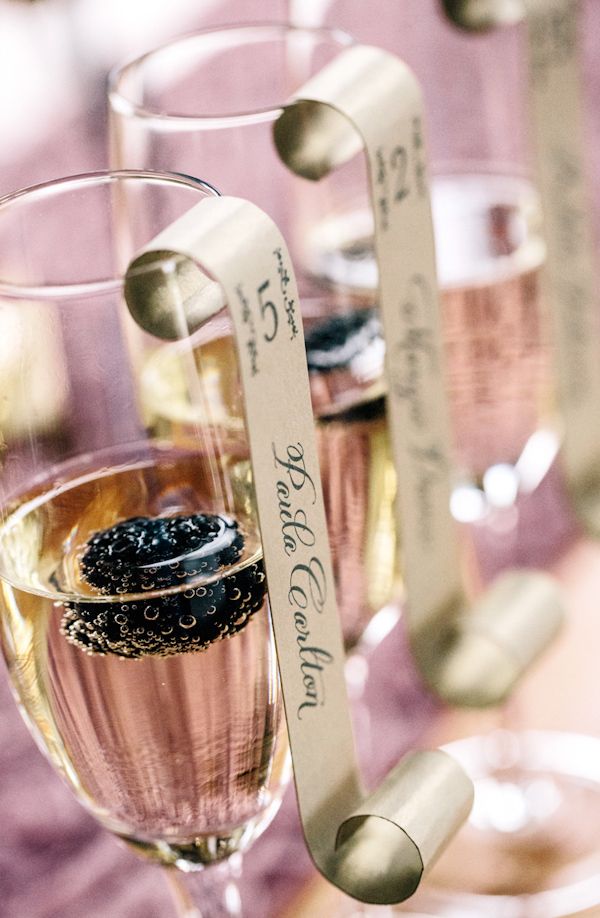 champagne toast and escort cards