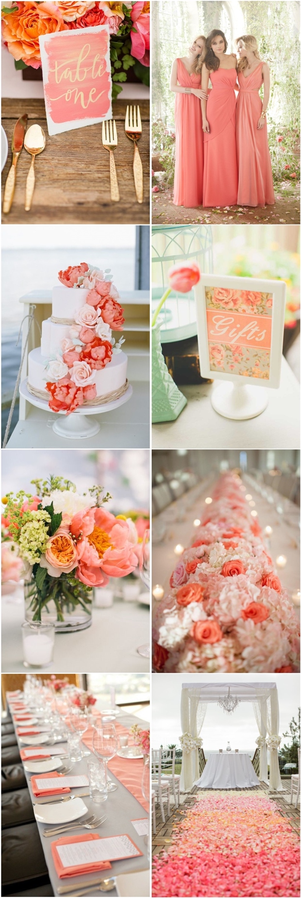coral wedding ideas- beach wedding color ideas