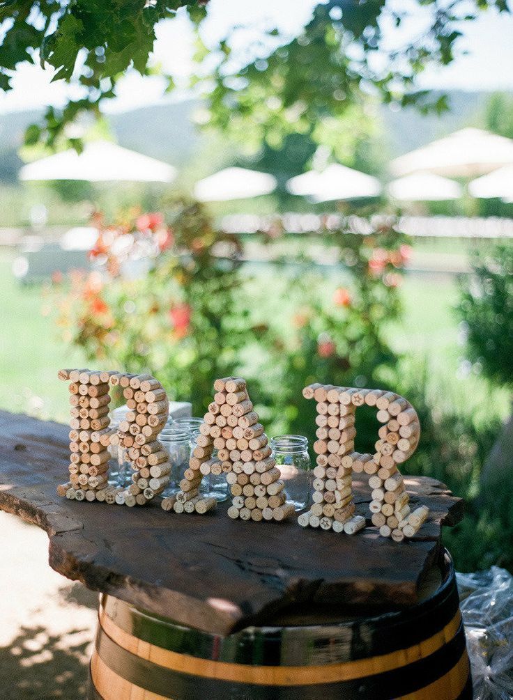 country wedding ideas-BAR Sign out of corks