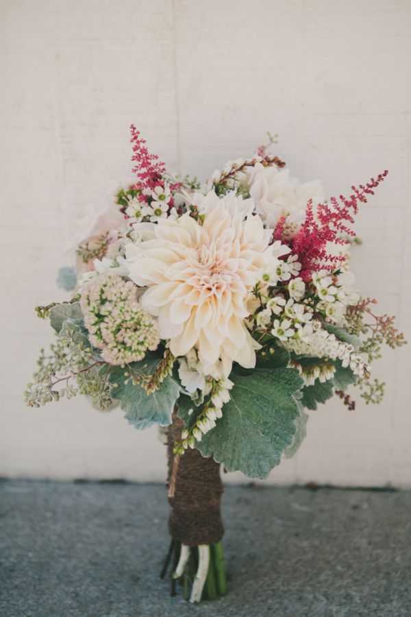 dahlia statement wedding bouquet