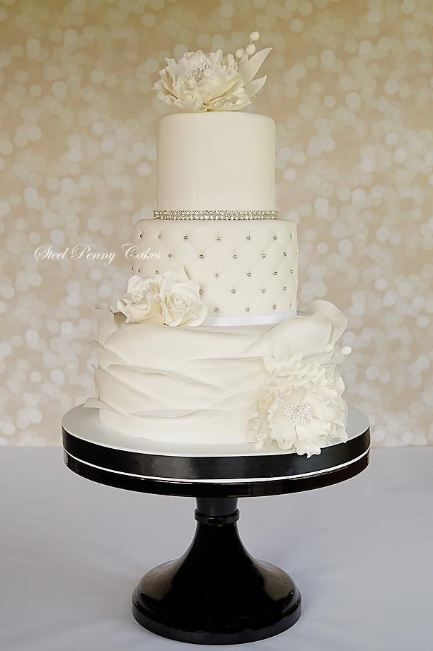 30 Delicate Elegant Simple White Wedding Cakes 2024 7 elegant and bold white cake for wedding