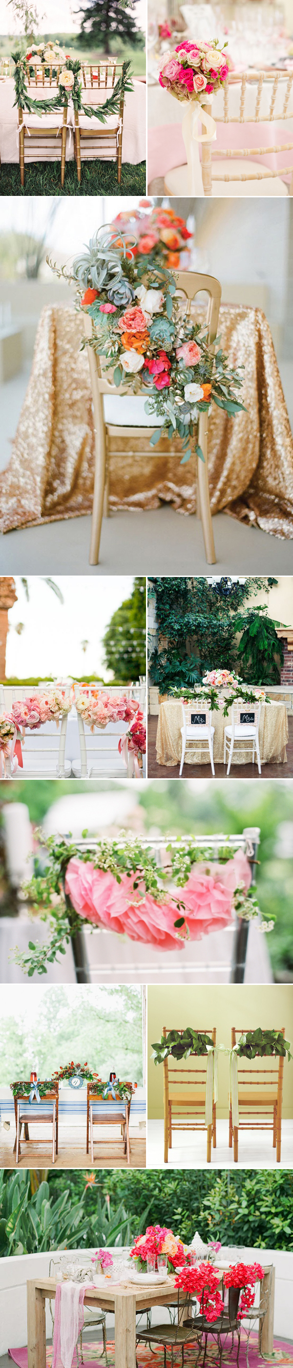 flower wedding chairs for summer weddings