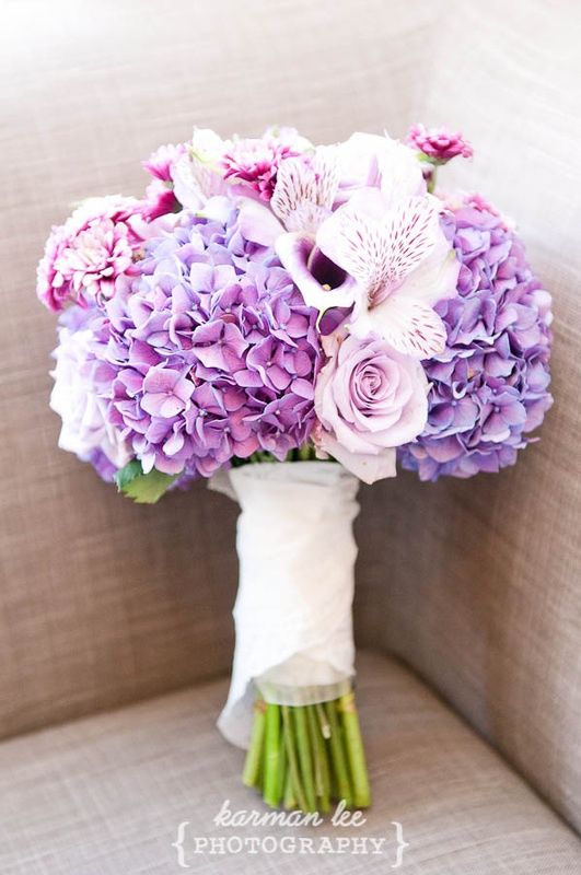 garden tones hydrangea bridal bouquet