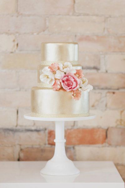 glam gold wedding cake from The Caketress