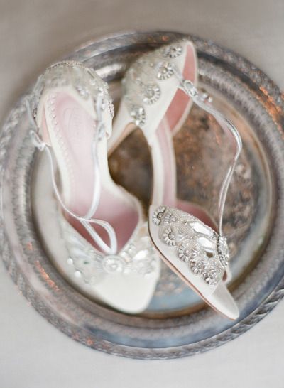 glamour sliver bridal shoes